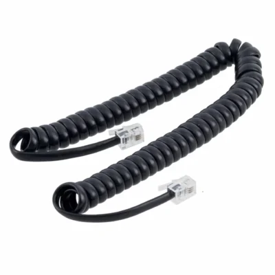 Cabo RJ9 Espiral Para Telefone 2M Preto