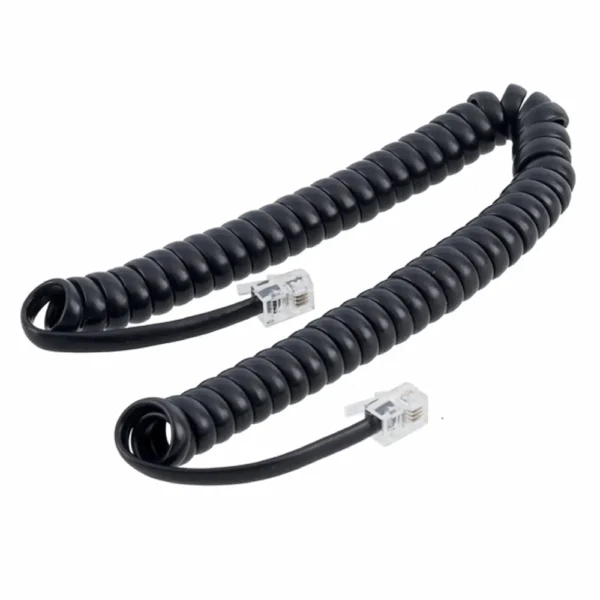 Cabo RJ9 Espiral Para Telefone 2M Preto TEL-4C-02T-BK