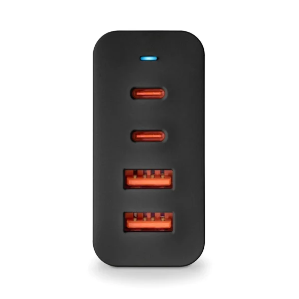 Carregador USB 100W NGS BUD GAN Ultrarrápido 2USB-C + 2USB-A Preto 435430624694