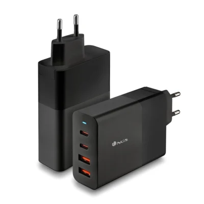 Carregador USB 100W NGS BUD GAN Ultrarrápido 2USB-C + 2USB-A Preto