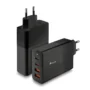 Carregador USB 100W NGS BUD GAN Ultrarrápido 2USB-C + 2USB-A Preto 435430624694