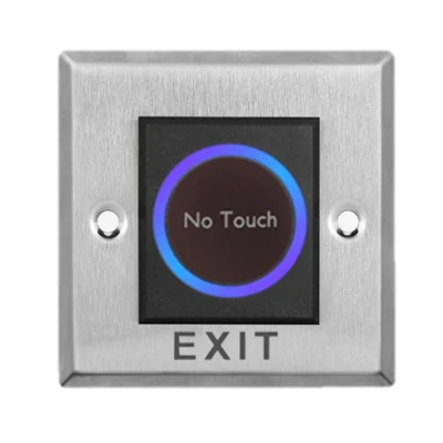 Interruptor Botão de Saída Hikvision DS-K7P08 Touchless Aço Inoxidável LED