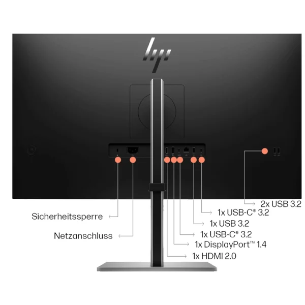Monitor 32" HP E32K G5 4K USB-C/HDMI/DP/RJ45/3USB-A Docking Integrada