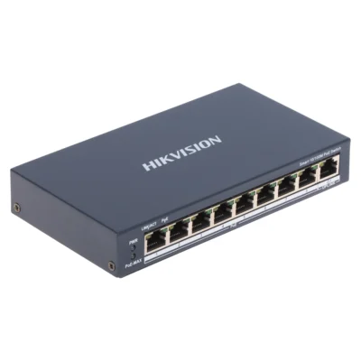 Switch 8 Portas Hikvision DS-3E1309P-EI 300M POE Long Range 10/100 110W S/ Gestão