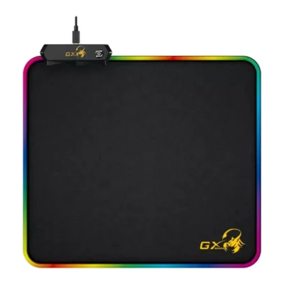 Tapete Gaming Para Mouse Genius GX-Pad 500S RGB XL 500x400mm com Iluminação Personalizável