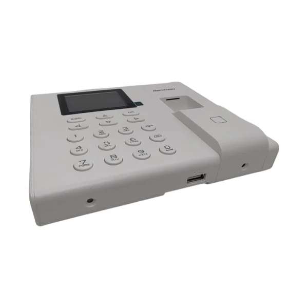 Terminal Biométrico Hikvision DS-K1A8503MF-B 2.4" LCD, Impressão Digital, Cartão Mifare, RJ45, USB, Bateria 3h