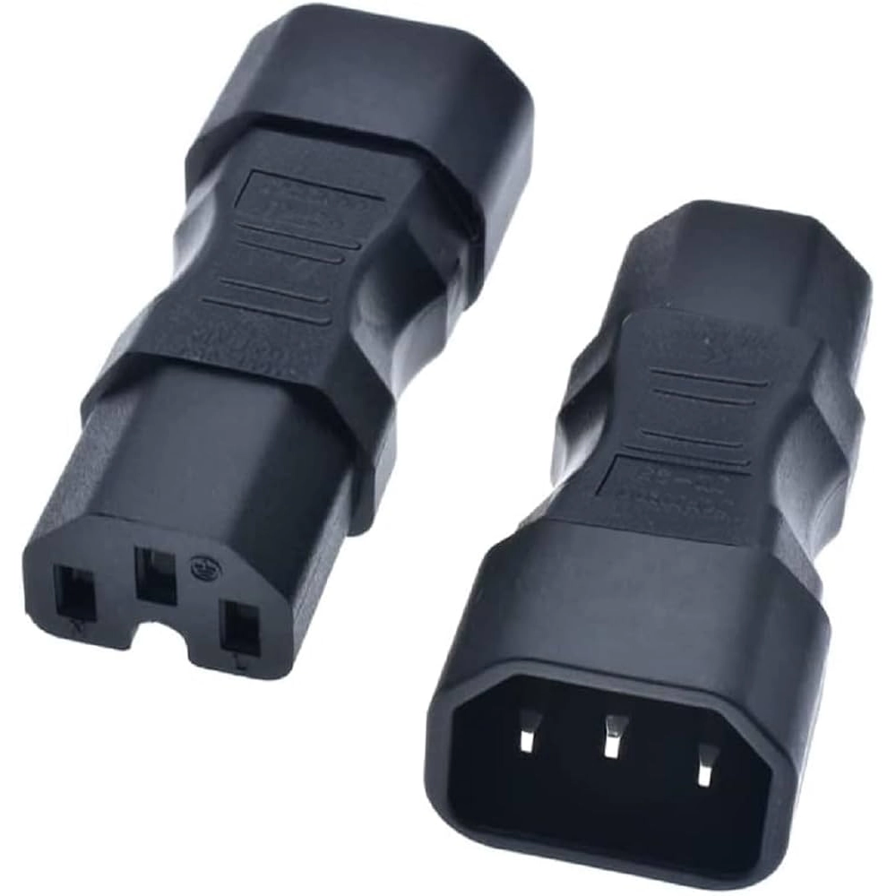 Adaptador/ Conector/ Conversor C14 Para C15 IEC320 Macho/Fêmea 1 Adaptador/ Conector/ Conversor C14 Para C15 IEC320 Macho/Fêmea
