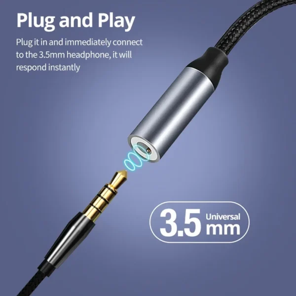 Adaptador USB-C Para Jack de Áudio 3.5mm