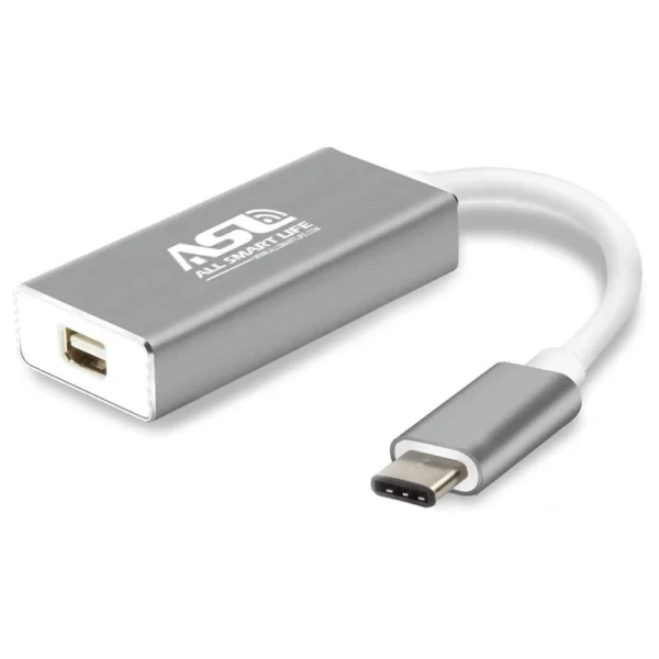 Adaptador de Vídeo USB-C Para Mini DisplayPort Thunderbolt 4K 10Gbps