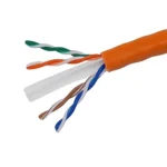 Bobine de Cabo de Rede UTP CAT6 Hikvision DS-1LN6U-SC0 23AWG 305m Laranja Cabo de Rede Hikvision DS-1LN6-UU CAT6 UTP 305m Cobre Laranja