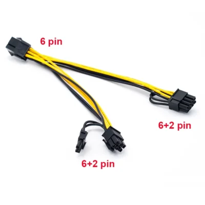 Cabo 6-Pin PCI-E Para 2x 8-Pin (6+2) Motherboard / GPU 22cm