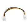 Extensor Cabo 4-Pin ATX Macho Para 4-Pin Fêmea 20cm