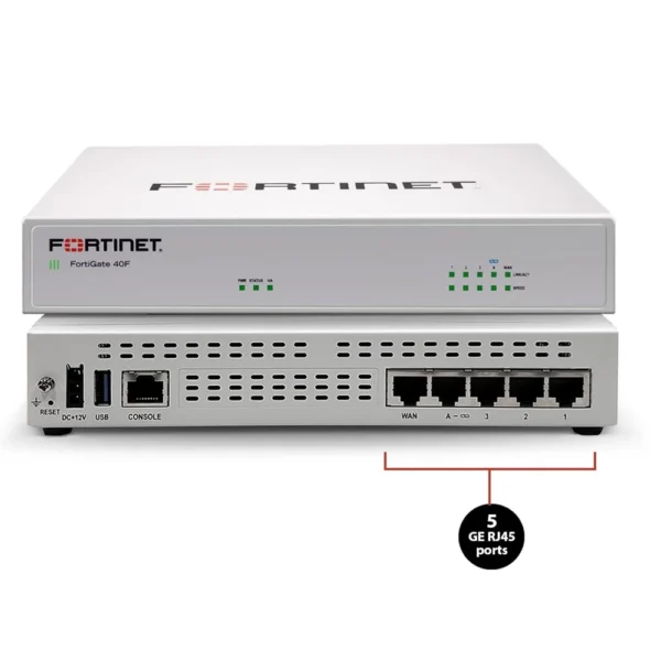 Fortinet FortiGate FG-40F Firewall Appliance - 5 Portas Gigabit