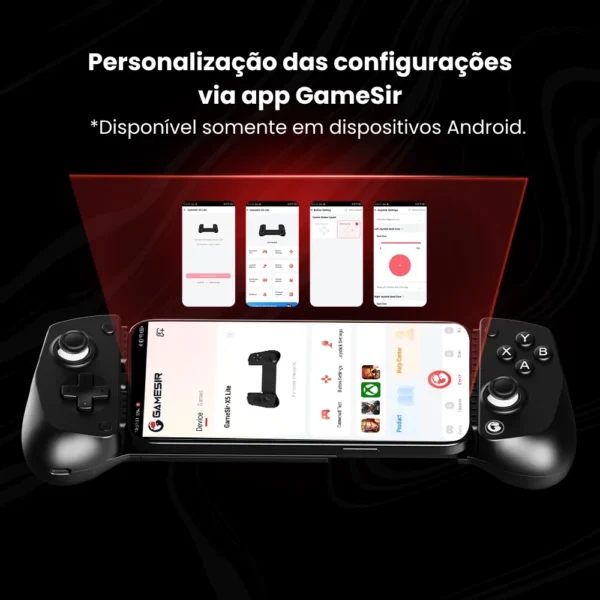 Gamepad Para Smartphone GameSir X5 Lite USB-C + Bolsa Preto