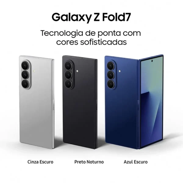 Smartphone Samsung Galaxy Z Fold7 8" 12GB/256GB Dual SIM Preto Noturno SM-F966BZKBEUB
