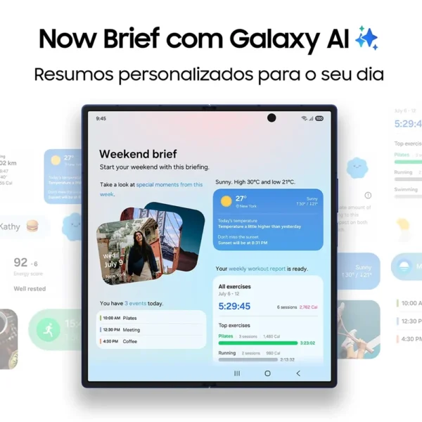 Smartphone Samsung Galaxy Z Fold7 8" 12GB/256GB Dual SIM Preto Noturno SM-F966BZKBEUB