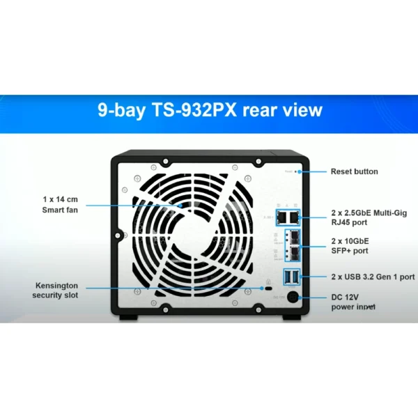 Storage QNAP TS-932PX 9-Bay NAS AL-324 16GB 2x2.5GbE / 2x10GbE SFP+