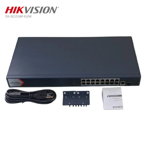 Switch 24 Portas Hikvision DS-3E1526P-EI/M Gigabit 300m POE 230W C/ Gestão