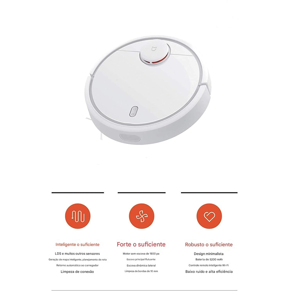 Aspirador de Pó Inteligente Xiaomi Mi Robot Vacuum 3 Aspirador de Pó Inteligente Xiaomi Mi Robot Vacuum - Image 3