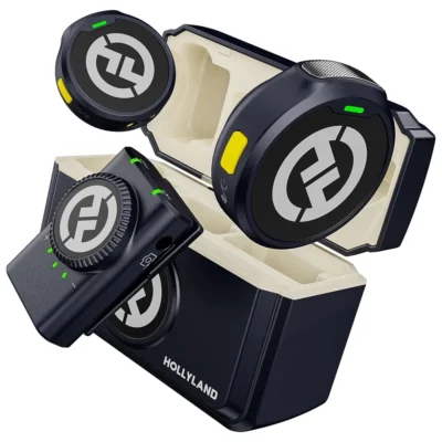 Kit Microfone de Lapela Hollyland Lark M2 3.5mm TRS Para Câmara, PC, Etc