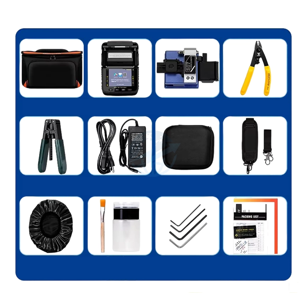 Máquina de Fusão de Fibra Óptica AI-5 Fiber Fusion Splicer FTTH 4 Máquina de Fusão de Fibra Óptica AI-5 Fiber Fusion Splicer FTTH