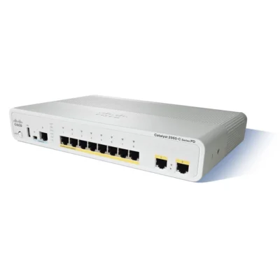 Switch Cisco WS-C2960CPD-8PT-L 8 Portas FE PoE, 2x1G Uplink, Lan Base
