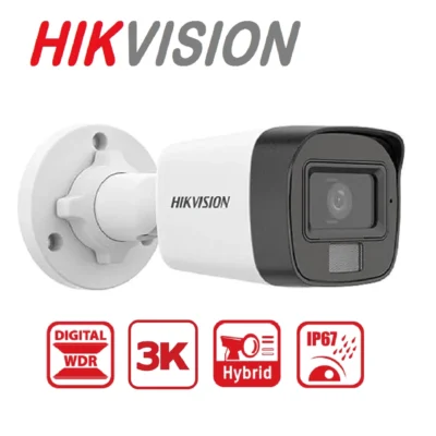 Câmera Bullet Hikvision DS-2CE16K0T-LPFS 3K Smart Hybrid Light Áudio