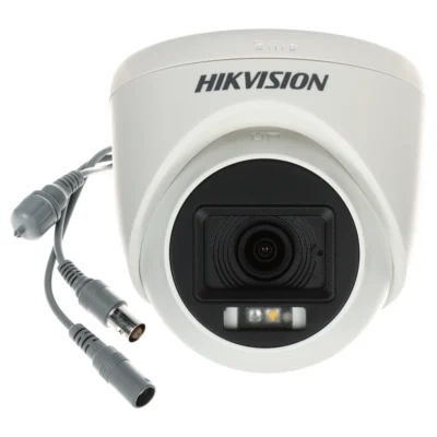 Câmera Turret Hikvision DS-2CE76K0T-LPFS 3K Smart Hybrid Light Audio Indoor Fixa
