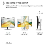 Monitor HP 527PQ 27" QHD: Ergonomia Total, Hub USB e Imagem de Alta Resolução (9D9S0A5)