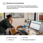 Monitor HP 527PQ 27" QHD: Ergonomia Total, Hub USB e Imagem de Alta Resolução (9D9S0A5)