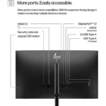 Monitor HP 527PQ 27" QHD: Ergonomia Total, Hub USB e Imagem de Alta Resolução (9D9S0A5)