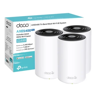 Router TP-Link Deco XE75 Mesh Wi-Fi 6E Gigabit Tri-Band AXE5400 (3-Pack)