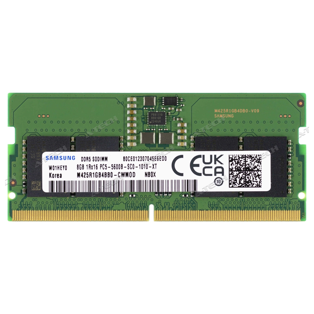 Memória RAM Samsung 8GB DDR5 5600MHz SODIMM PC5-44800 1.1V 1 Memória RAM Samsung 8GB DDR5 5600MHz SODIMM para Portátil – M425R1GB4BB0-CWM PC5-44800 1.1V