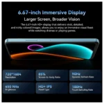 Smartphone Blackview COLOR 6 8GB/256GB 6.67" 90Hz 50MP 4G Branco