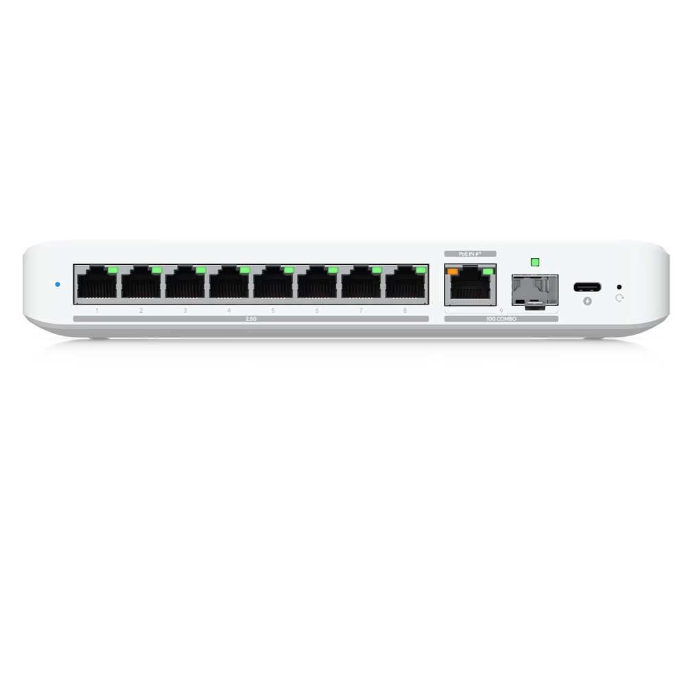 Switch Ubiquiti UniFi Flex 2.5G PoE | 8 Portas 2.5GbE | PoE+ | Ultra-Compacto 2 Switch Ubiquiti UniFi Flex 2.5G PoE | 8 Portas 2.5GbE | Alimentação PoE+ | Switch Ultra-Compacto (USW-Flex-2.5G-8-PoE)