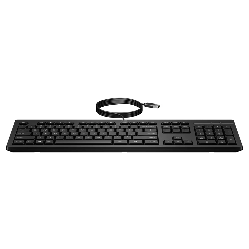 Teclado USB Com fios HP 125 G2 PT-PT Preto 2 Teclado HP 125 G2 com Fios USB Preto – Layout Português (PT-PT) | Confortável e Silencioso (P10197-131)