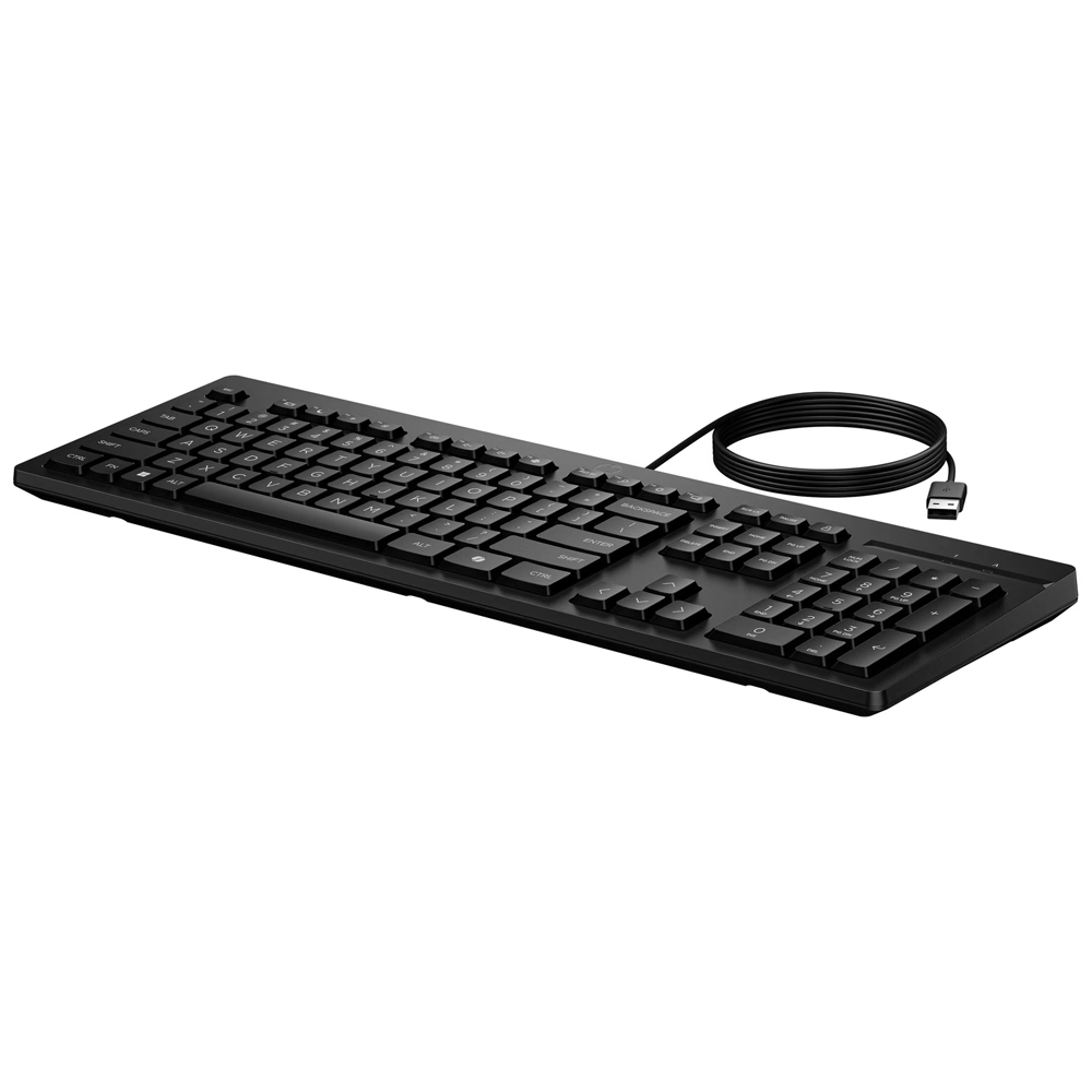 Teclado USB Com fios HP 125 G2 PT-PT Preto 4 Teclado HP 125 G2 com Fios USB Preto – Layout Português (PT-PT) | Confortável e Silencioso (P10197-131)
