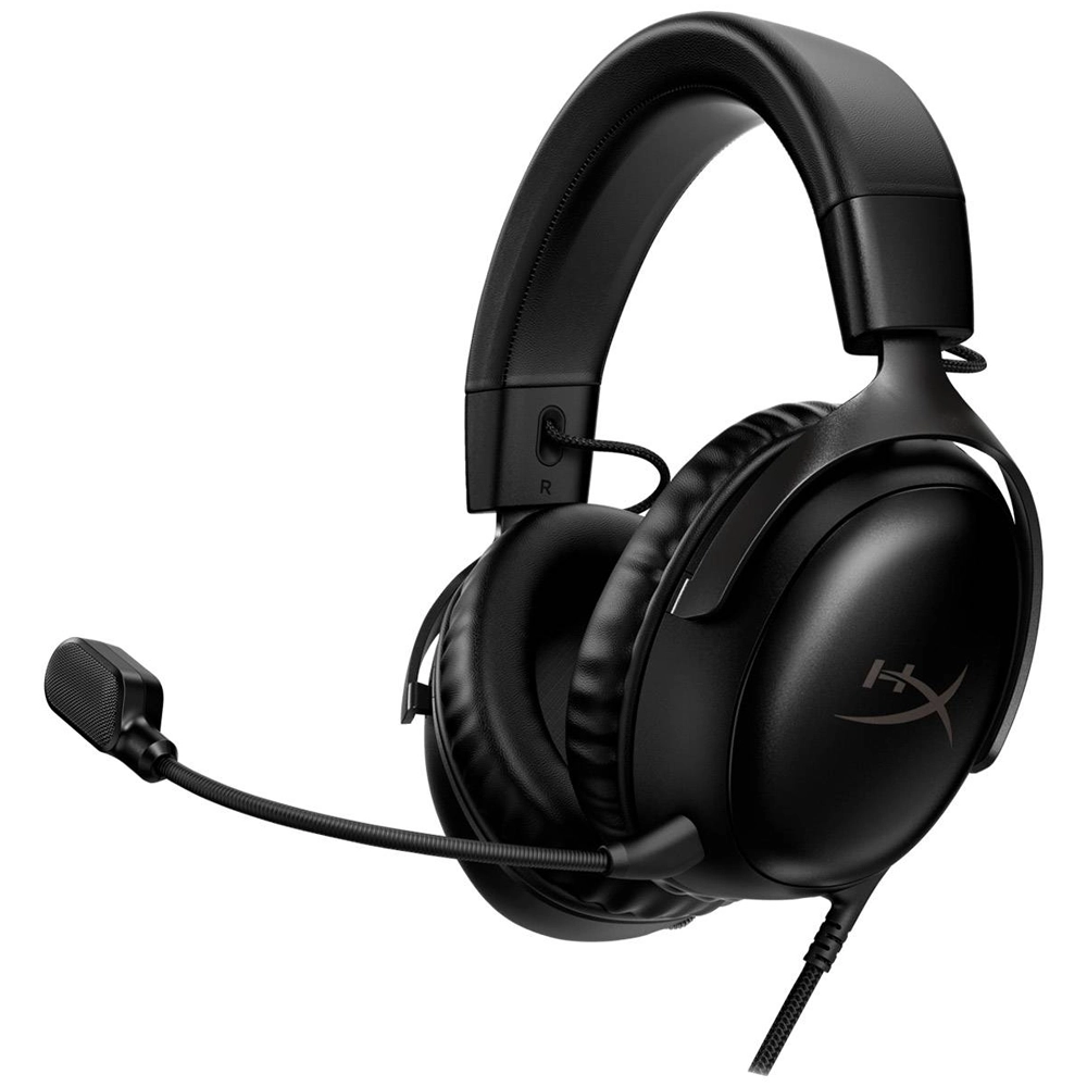 Auscultadores Gaming HyperX Cloud III USB Black | Som Espacial DTS:X | NC | PC, PS5, Xbox 1 Auscultadores Gaming HyperX Cloud III USB Black | Som Espacial DTS:X | Microfone 10mm com Cancelamento de Ruído | PC, PS5, Xbox 727A8AA