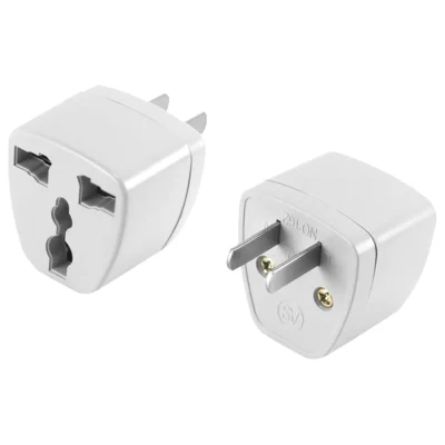 Adaptador de Tomada US 2Pin Para EU, UK, AU, CN 75V/DC 50V/AC