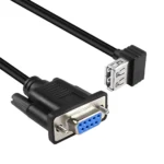 Cabo Adaptador DB9 Serial RS232 Fêmea para USB 2.0 Fêmea | 25cm | Conversor de Dados | Ideal para PLCs, Impressoras e Modems