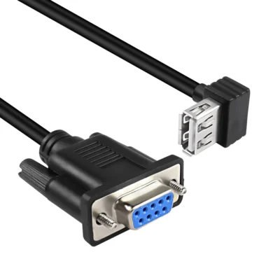 Cabo Adaptador DB9 (Serial) Fêmea Para USB 2.0 Fêmea 25cm
