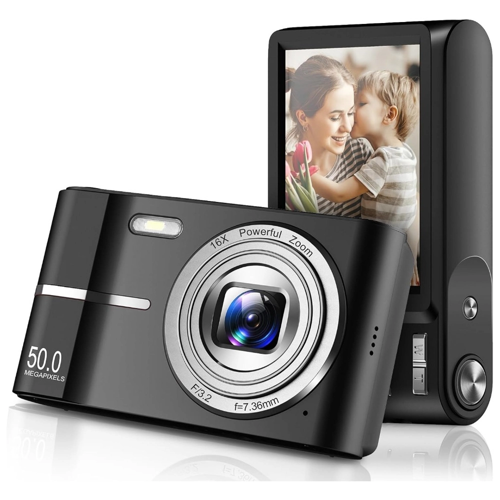 Câmera Digital Amadora 50MP | Zoom 16X | Anti-Vibração | Preta 1 Câmera Digital Amadora 50MP | 16X | Câmera | Anti-Vibração | Preto