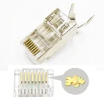 Pack 10 Unidades Conetor RJ45 CAT7 Modular | Blindagem STP Metal | Contactos Banhados a Ouro | Alta Performance 10Gbps
