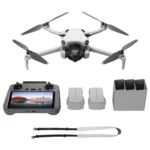 Drone DJI Mini 4 Pro Fly More Combo | Controlo DJI RC 2 com Ecrã | Sensores de Obstáculos 360º | Vídeo 4K/60fps HDR | Transmissão O4 | Kit Completo