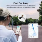 Localizador Bluetooth SmartTrack Link | Certificado MFi Apple Encontre (Find My) | Rastreador GPS para Chaves e Bagagem | iOS | Preto