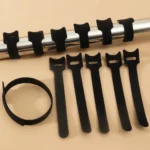 Organizador de Cabos Velcro Reutilizável 12x300mm | Pack 10 Unidades | Abraçadeiras de Laço Flexíveis | Preto