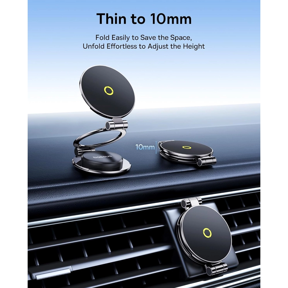 Suporte Para Smartphone Magnético (MagSafe) Baseus MagPro II 3 Suporte Automóvel Magnético Baseus MagPro II Tablier | MagSafe | 20 Ímanes N56 | Estrutura All-Metal Triarticulada | Rotação 360º 932172646943