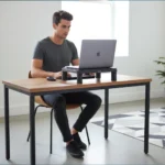 Suporte de Monitor NGS Ajustável em 3 Alturas | Elevador de Ecrã Ergonómico com Gestão de Cabos | Base Antiderrapante para Monitor e Portátil 435430627602