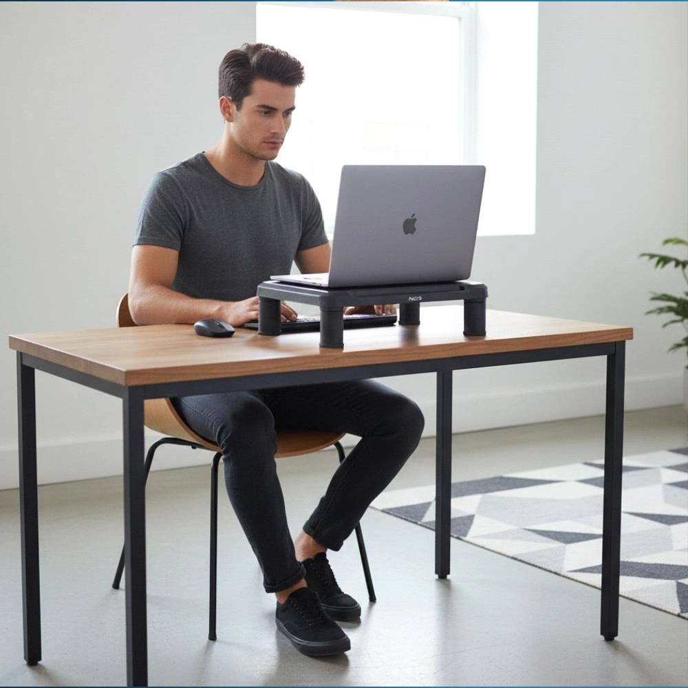 Suporte de Monitor NGS Ajustável em 3 Alturas | Elevador de Ecrã Ergonómico com Gestão de Cabos 5 Suporte de Monitor NGS Ajustável em 3 Alturas | Elevador de Ecrã Ergonómico com Gestão de Cabos | Base Antiderrapante para Monitor e Portátil 435430627602